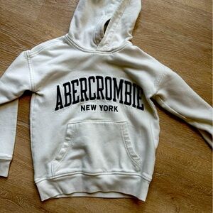 Abercrombie Kids White Relaxed Fit Hoodie